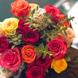 Bouquet Roses Colorées