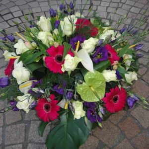 Coussin rond coloré