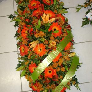 Dessus de cercueil jaune / orangé